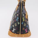 LOUIS VUITTON Monogram Multicolor Alma Hand Bag Black M92646 LV Auth ka6314V-5