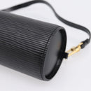 LOUIS VUITTON Epi Soufflot Pouch Black LV Auth ka6315-14