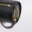 LOUIS VUITTON Epi Soufflot Pouch Black LV Auth ka6315-18