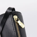 LOUIS VUITTON Epi Soufflot Pouch Black LV Auth ka6315-10