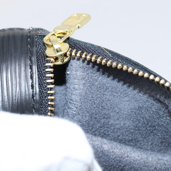 LOUIS VUITTON Epi Soufflot Pouch Black LV Auth ka6315
