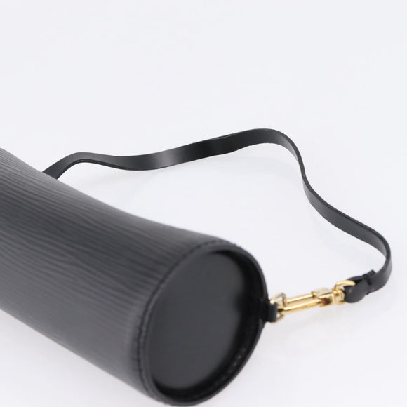 LOUIS VUITTON Epi Soufflot Pouch Black LV Auth ka6315