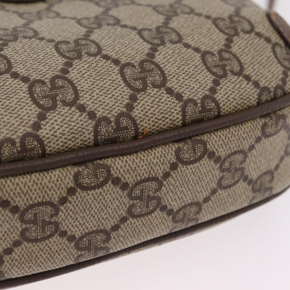 GUCCI GG Supreme Web Sherry Line Bag PVC Beige Gold 89 02 066 Auth ka6316
