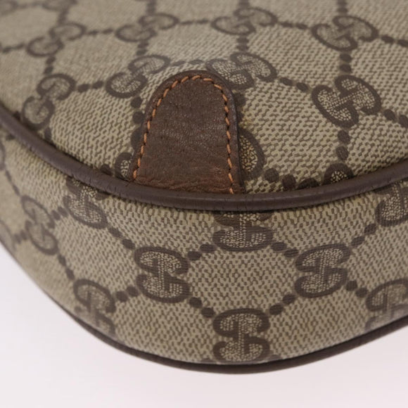 GUCCI GG Supreme Web Sherry Line Bag PVC Beige Gold 89 02 066 Auth ka6316