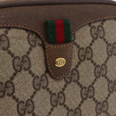 GUCCI GG Supreme Web Sherry Line Bag PVC Beige Gold 89 02 066 Auth ka6316-15