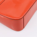 CELINE Hand Bag Leather 2way Orange Gold Auth ka6317A-17