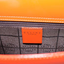 CELINE Hand Bag Leather 2way Orange Gold Auth ka6317A-18