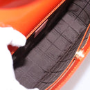 CELINE Hand Bag Leather 2way Orange Gold Auth ka6317A-11