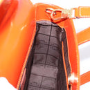 CELINE Hand Bag Leather 2way Orange Gold Auth ka6317A-19