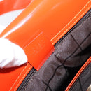 CELINE Hand Bag Leather 2way Orange Gold Auth ka6317A-12