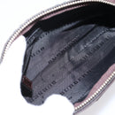 BURBERRY Nova Check Shoulder Bag Canvas Beige Silver Auth ka6319A-11