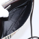 BURBERRY Nova Check Shoulder Bag Canvas Beige Silver Auth ka6319A-12