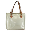 LOUIS VUITTON Monogram Vernis Houston Hand Bag Gris M91053 LV Auth ka632-1