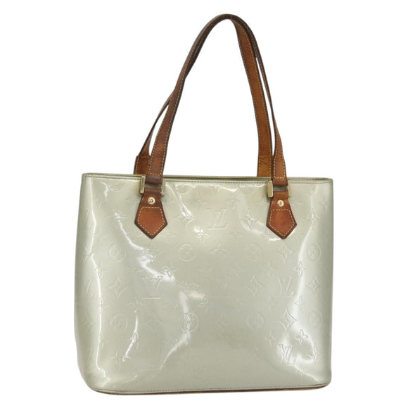 LOUIS VUITTON Monogram Vernis Houston Hand Bag Gris M91053 LV Auth ka632