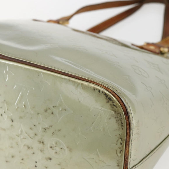 LOUIS VUITTON Monogram Vernis Houston Hand Bag Gris M91053 LV Auth ka632