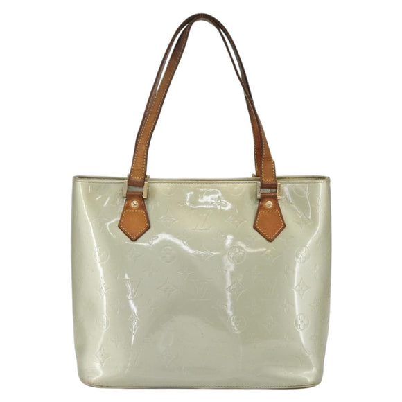 LOUIS VUITTON Monogram Vernis Houston Hand Bag Gris M91053 LV Auth ka632