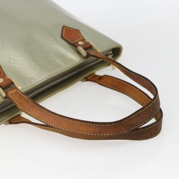 LOUIS VUITTON Monogram Vernis Houston Hand Bag Gris M91053 LV Auth ka632