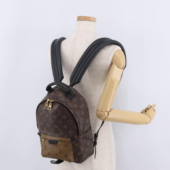 LOUIS VUITTON Monogram Reverse Palm Springs PM Backpack M43116 LV Auth ka6320V