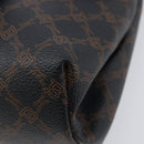 BALLY Hand Bag PVC 2way Black Gold Auth ka6321-17