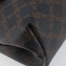 BALLY Hand Bag PVC 2way Black Gold Auth ka6321-18