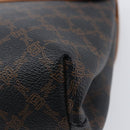 BALLY Hand Bag PVC 2way Black Gold Auth ka6321-19