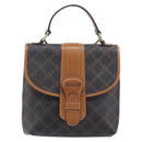 BALLY Hand Bag PVC 2way Black Gold Auth ka6321-13