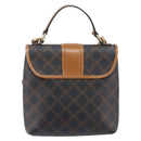 BALLY Hand Bag PVC 2way Black Gold Auth ka6321-2