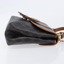 BALLY Hand Bag PVC 2way Black Gold Auth ka6321-3