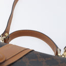 BALLY Hand Bag PVC 2way Black Gold Auth ka6321-14
