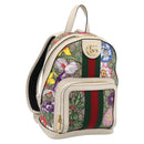 GUCCI Ophdia GG Web Sherry Line Flora Backpack PVC Beige 547965 Auth ka6322V-1
