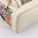 GUCCI Ophdia GG Web Sherry Line Flora Backpack PVC Beige 547965 Auth ka6322V-14