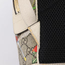 GUCCI Ophdia GG Web Sherry Line Flora Backpack PVC Beige 547965 Auth ka6322V-17