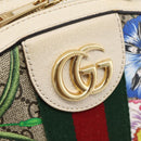 GUCCI Ophdia GG Web Sherry Line Flora Backpack PVC Beige 547965 Auth ka6322V-18