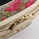 GUCCI Ophdia GG Web Sherry Line Flora Backpack PVC Beige 547965 Auth ka6322V-19