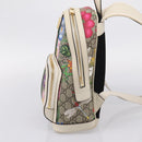 GUCCI Ophdia GG Web Sherry Line Flora Backpack PVC Beige 547965 Auth ka6322V-5