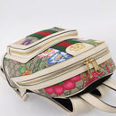 GUCCI Ophdia GG Web Sherry Line Flora Backpack PVC Beige 547965 Auth ka6322V-6