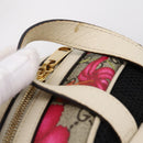 GUCCI Ophdia GG Web Sherry Line Flora Backpack PVC Beige 547965 Auth ka6322V-8