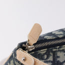 Christian Dior Trotter Canvas Saddle Pouch PVC Blue Silver Auth ka6323V-10