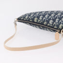 Christian Dior Trotter Canvas Saddle Pouch PVC Blue Silver Auth ka6323V-7
