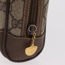 GUCCI GG Supreme Clutch Bag PVC Beige Gold 014 89 0100 Auth ka6324-8
