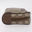 GUCCI GG Supreme Clutch Bag PVC Beige Gold 014 89 0100 Auth ka6324-3