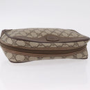 GUCCI GG Supreme Clutch Bag PVC Beige Gold 014 89 0100 Auth ka6324-5