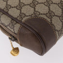 GUCCI GG Supreme Clutch Bag PVC Beige Gold 014 89 0100 Auth ka6324-7