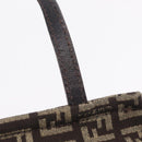 FENDI Zucchino Canvas Hand Bag Brown 8BN105 Auth ka6325-9