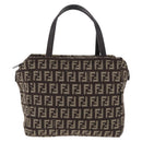 FENDI Zucchino Canvas Hand Bag Brown 8BN105 Auth ka6325-13