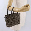 FENDI Zucchino Canvas Hand Bag Brown 8BN105 Auth ka6325-23