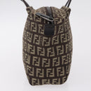 FENDI Zucchino Canvas Hand Bag Brown 8BN105 Auth ka6325-4