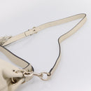 GUCCI Soho Shoulder Bag Leather 2way White Gold 408825 Auth ka6326V-10
