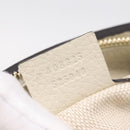 GUCCI Soho Shoulder Bag Leather 2way White Gold 408825 Auth ka6326V-25