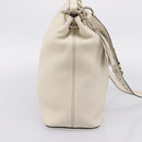 GUCCI Soho Shoulder Bag Leather 2way White Gold 408825 Auth ka6326V-4